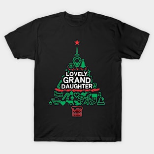 Loving Granddaughter Gift - Xmas Tree - Christmas T-Shirt